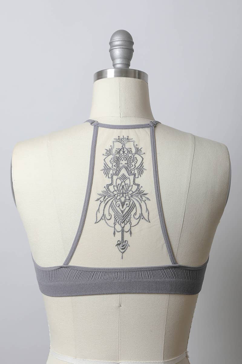 Tattoo Mesh Racerback Bralette ❤️