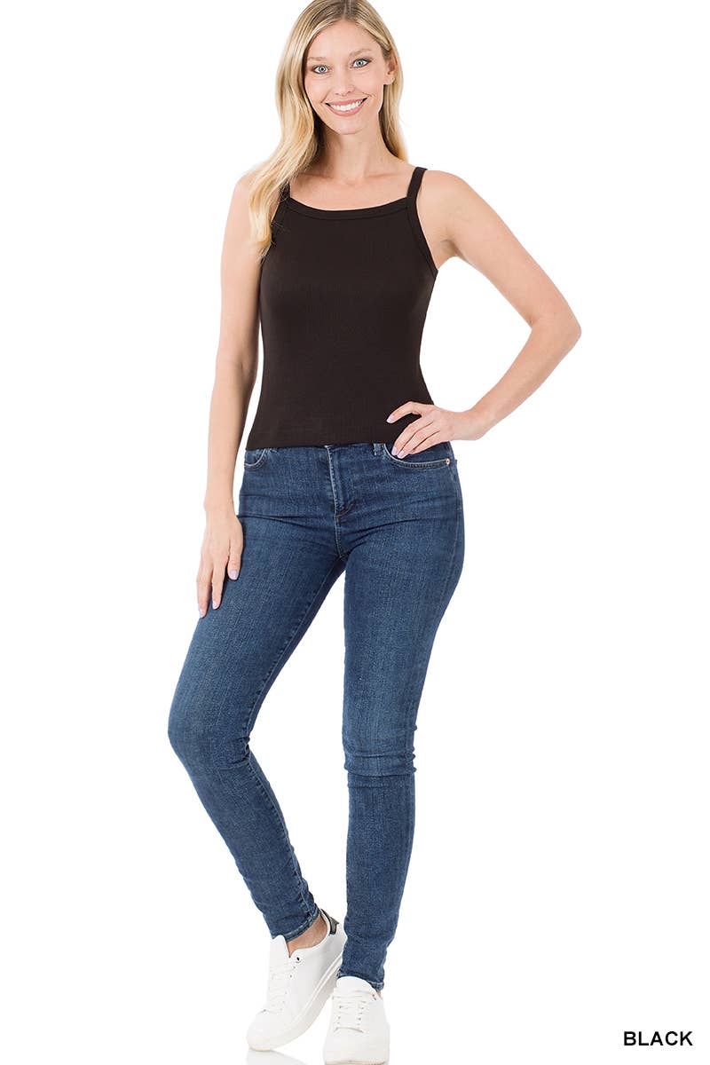 Solid Rayon Ribbed Cami