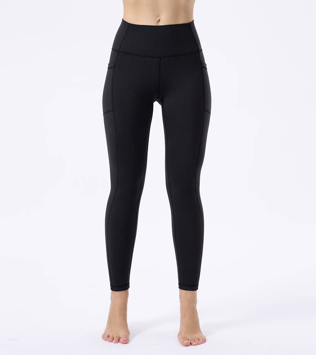 LOVESOFT Blcke High Waist Yoga Leggings With Side Pockets