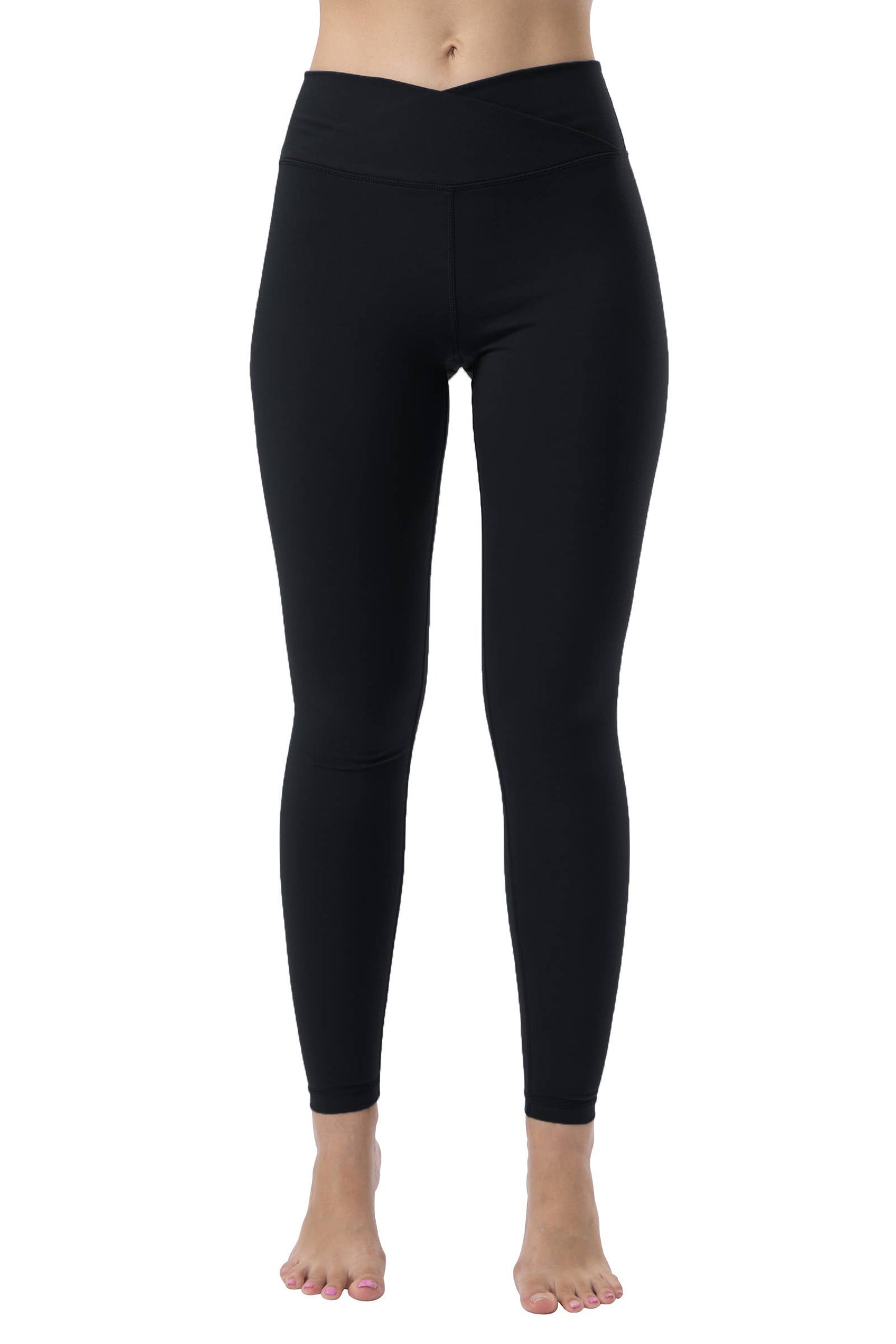 LOVESOFT Women’s Black Cross Waist Yoga Legging