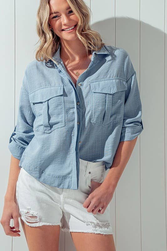 BUTTON DOWN COLLAR SHIRT