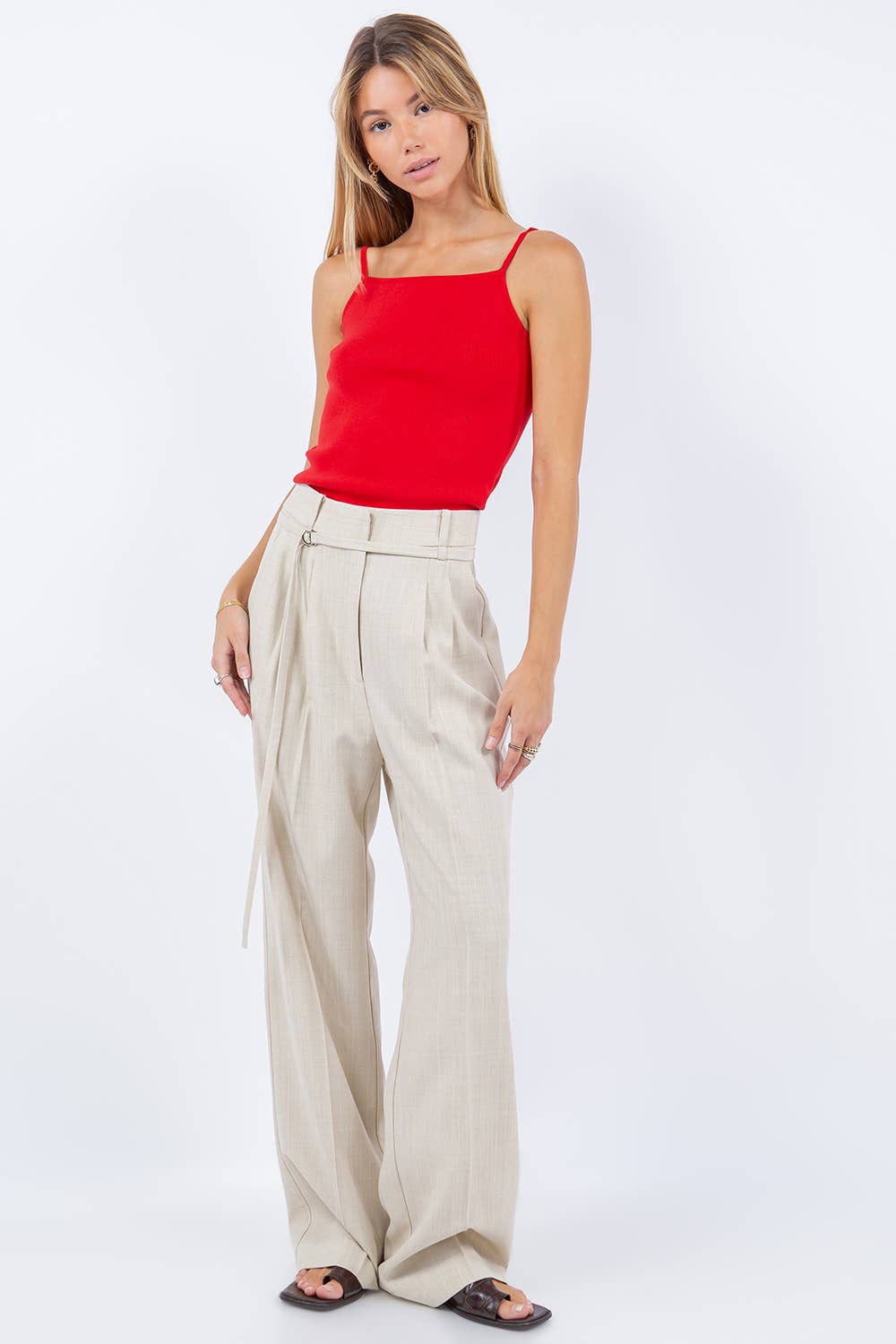 ADJUSTABLE STRAP TROUSERS