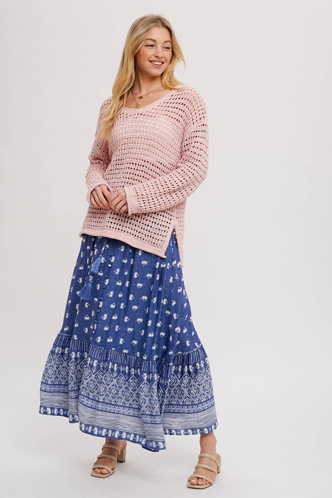 BOHO PRINT MAXI SKIRT