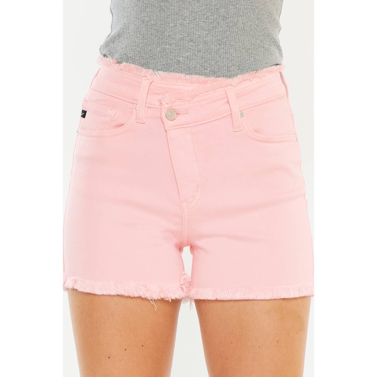 HIGH RISE PINK DENIM SHORTS PINK