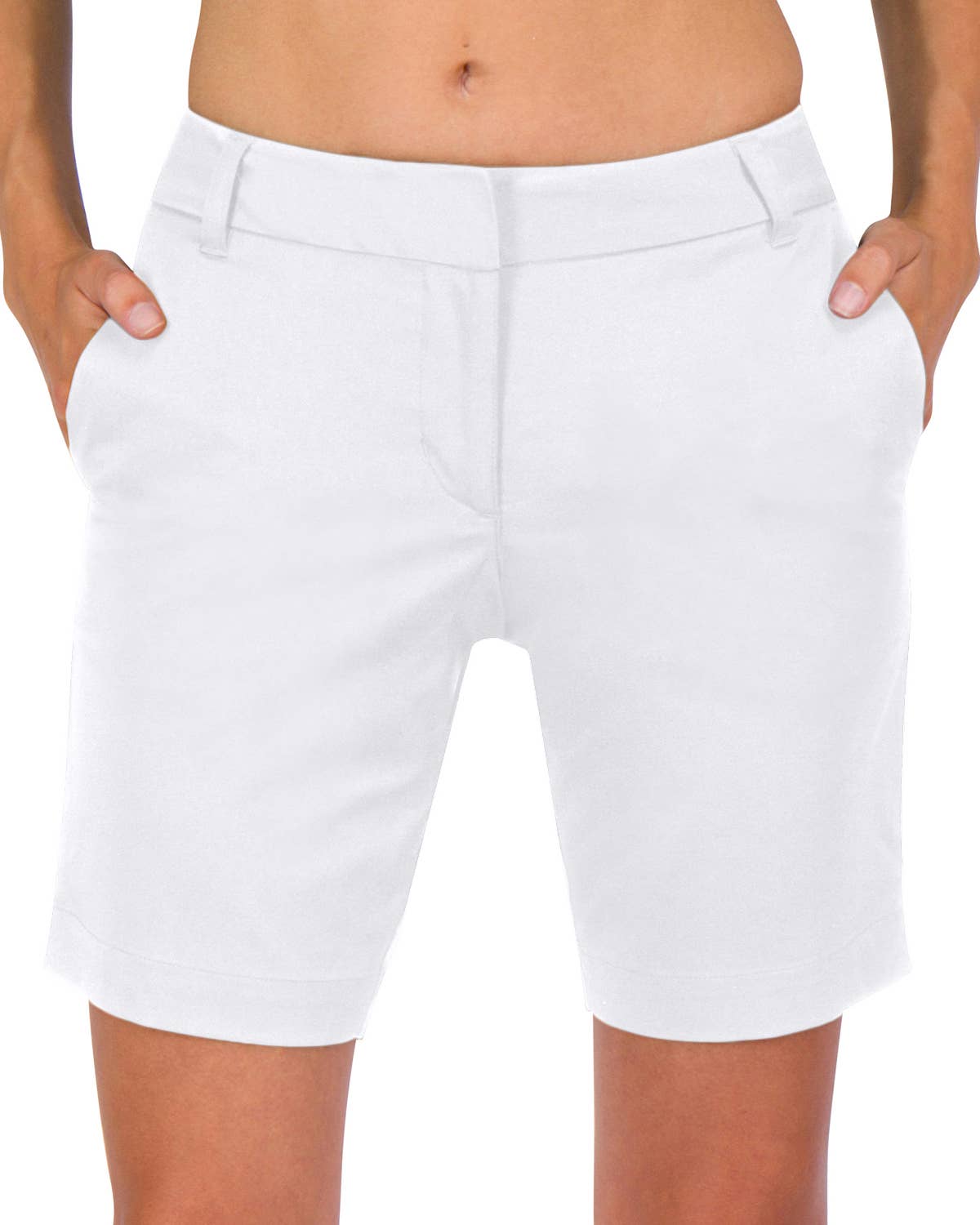 Women's Bermuda Golf Shorts - 8.5 In, Quick Dry w/ Pockets