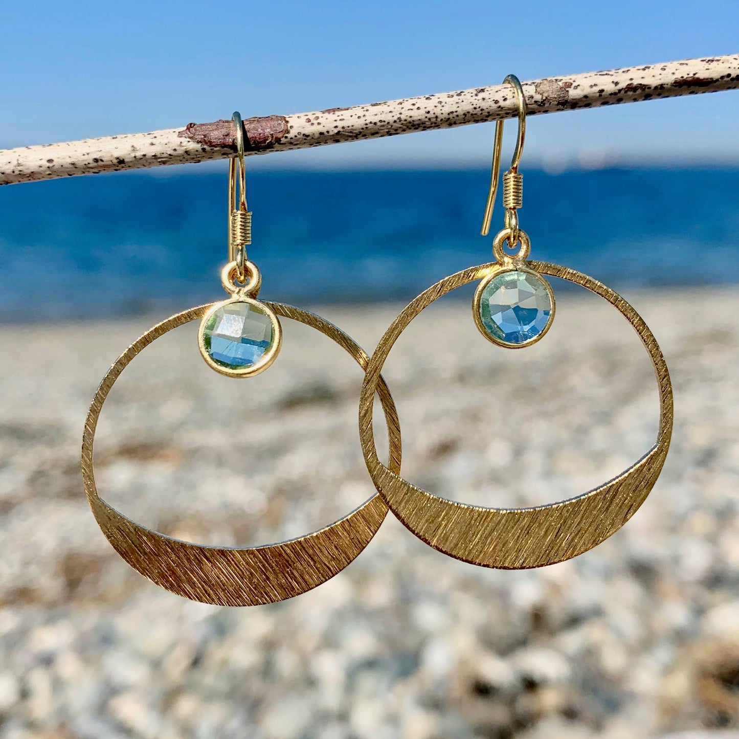 Mayan Gemstone Hoop Earrings