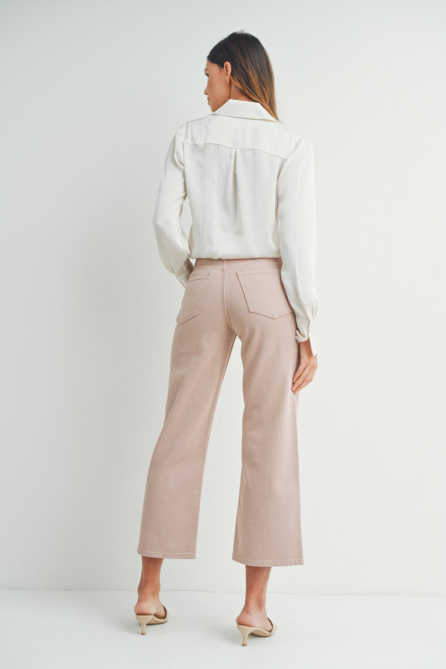 Slim Wide Leg Pants