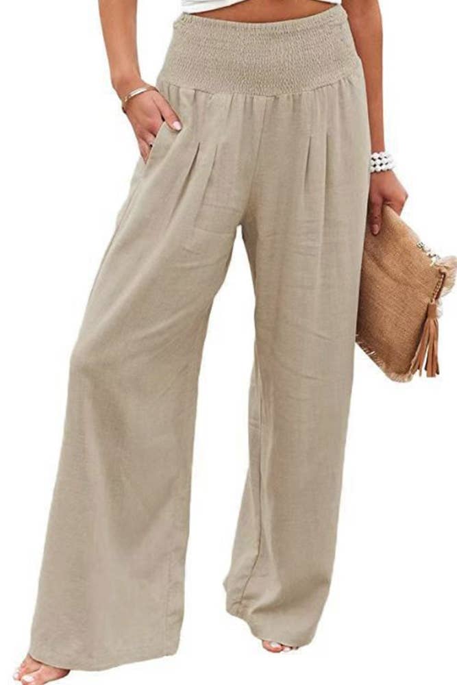 HIgh Waist Wide Leg Pants ZZKF1108