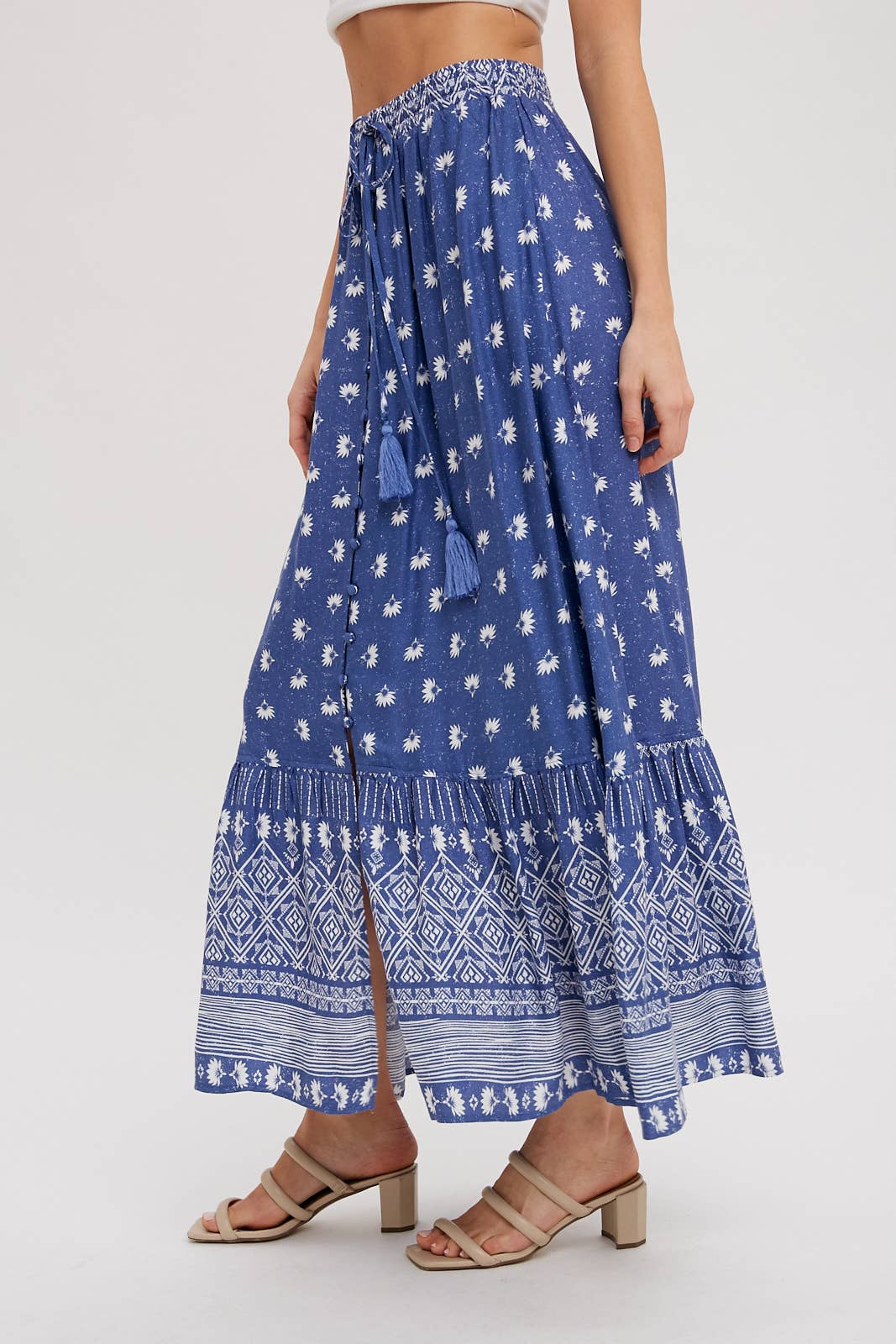 BOHO PRINT MAXI SKIRT