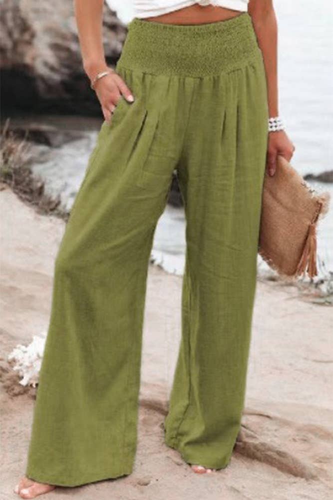 HIgh Waist Wide Leg Pants ZZKF1108