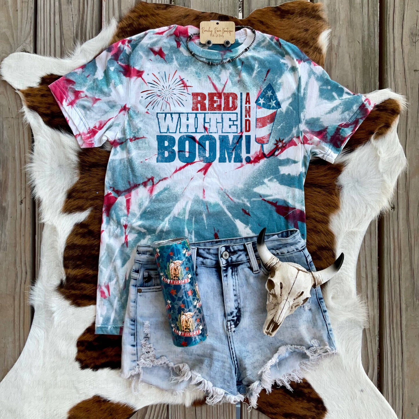 Red, White and Boom Tee